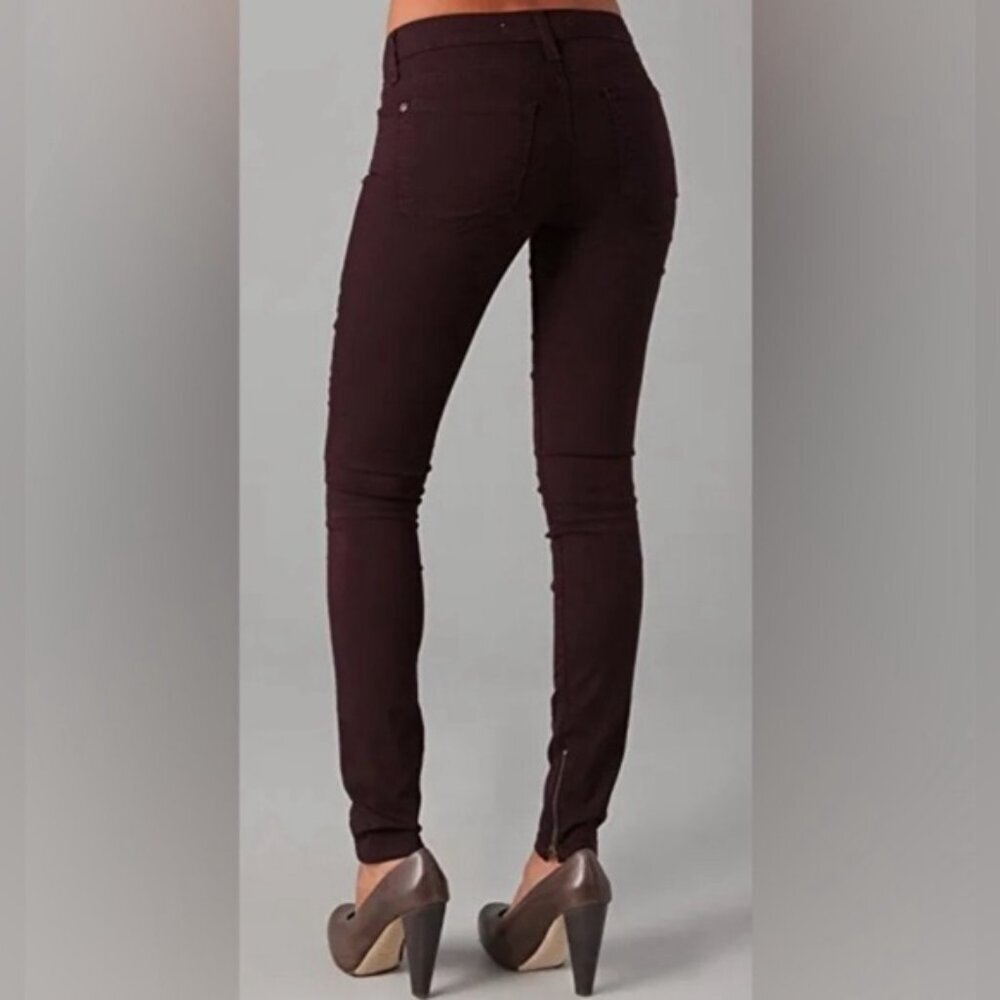 NWT vince. USA Made 🇺🇸 CALGARY Claret Pants 6” Zipper Raw Hem DVO90-2241 Sz 26